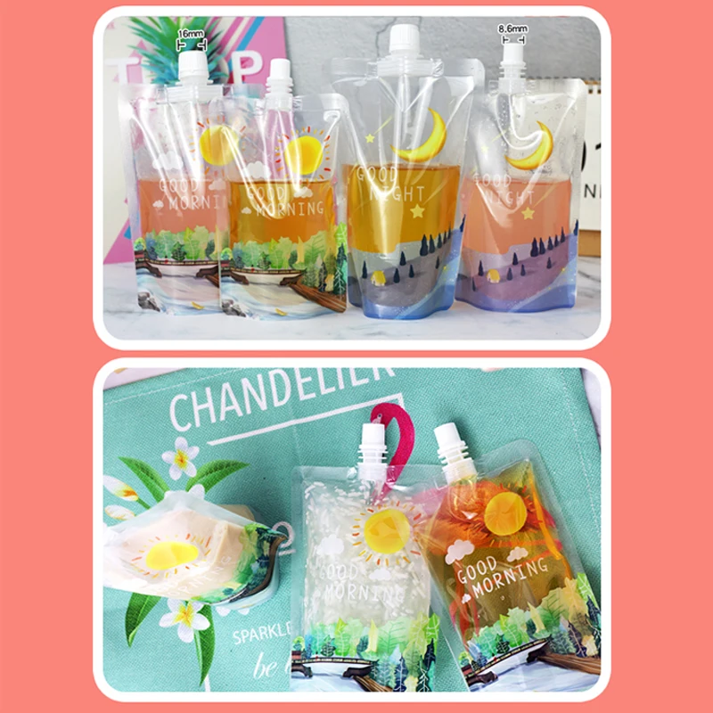 Печать всасывающего сопла напиток стоящий мешок для напитков жидкое уплотнение