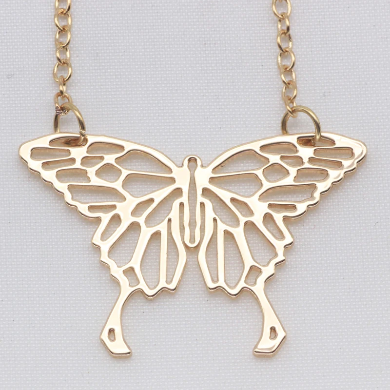 Ожерелие с бабочкой из оригами из медной ювелирной стали для женщин в подарок на день рождения другу с возможностью доставки YP6405.