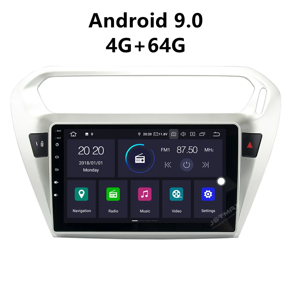 Автомобильный GPS плеер JSTMAX мультимедийная система на Android 9 0 с &quotэкраном 4 Гб ОЗУ 64