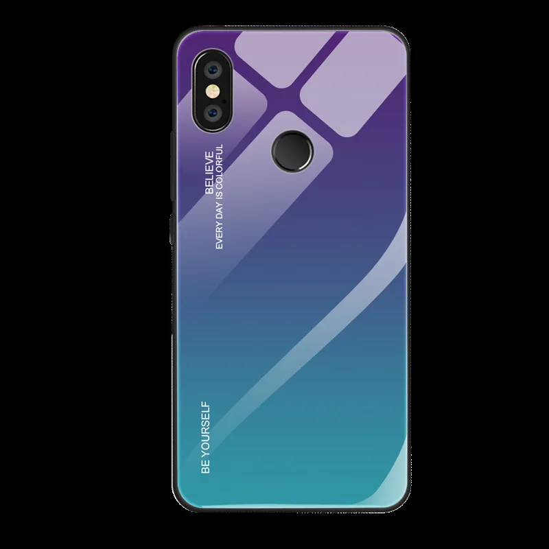 Градиентный чехол из закаленного стекла для Xiao mi Red Note 7 5 6 Pro Pocophone F1 8 A2 Lite 6X 5X 9 SE 9t
