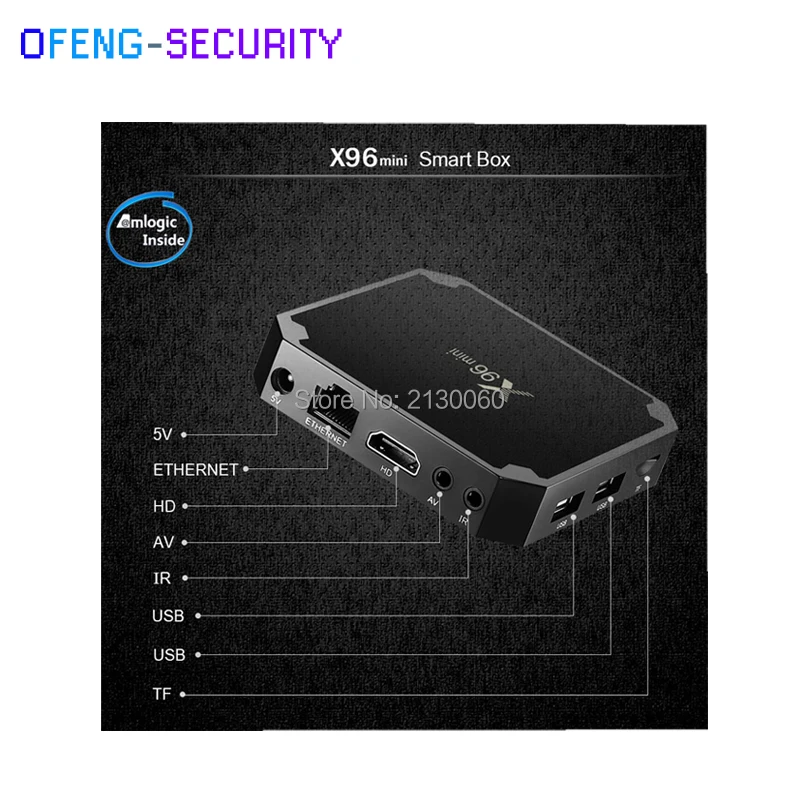 Оригинальный X96mini Android 7 1 с 2 Гб + 16 ГБ встроенный ИК смарт ТВ четырехъядерный