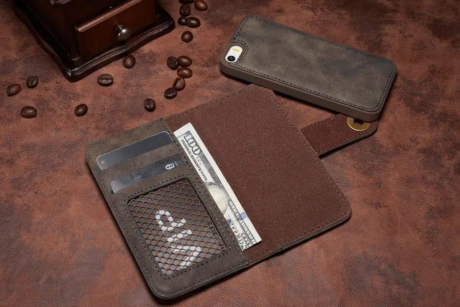 Чехол из натуральной кожи и искусственной для Apple iPhone 5 5S SE чехол со встроенным