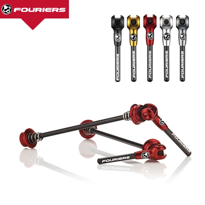 

Fouriers Bike Quick Release Titanium Axel With Carbon Lever QR Skewers For MTB 100 135mm Or Road Bike 100mm 130mm Bicycle Parts
