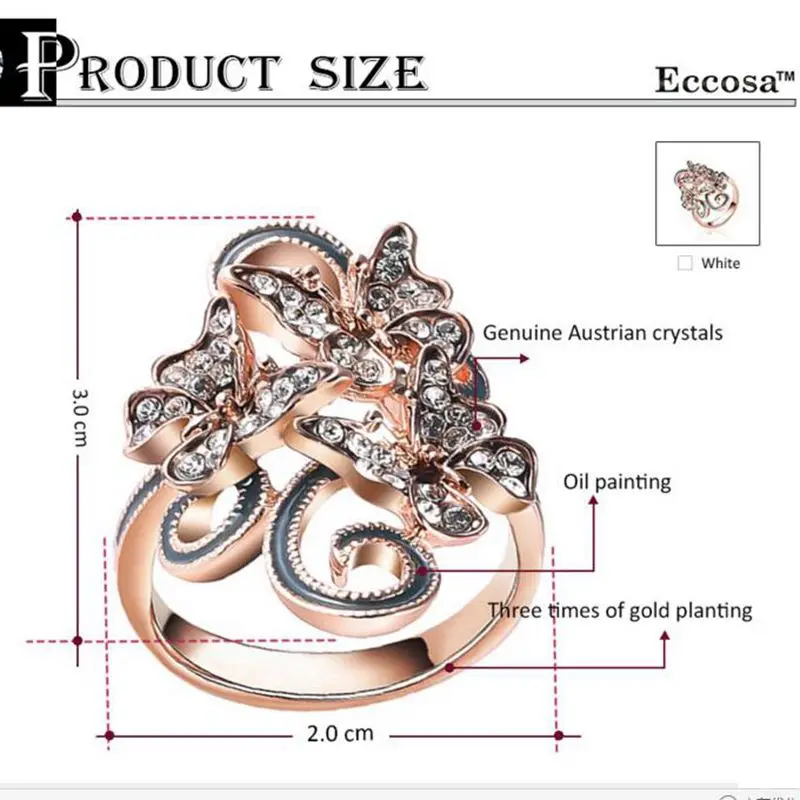 5 шт./лот модные стразы бабочка дизайн шарф Пряжка из сплава розового золота