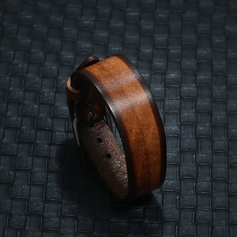 Style 2 Brown Винтажные браслеты неправильной формы, браслеты для мужчин и женщин, браслет из натуральной кожи на ремне, винтажные браслеты на запястье, ювелирные изделия - Окраска металла: Style 2 Brown