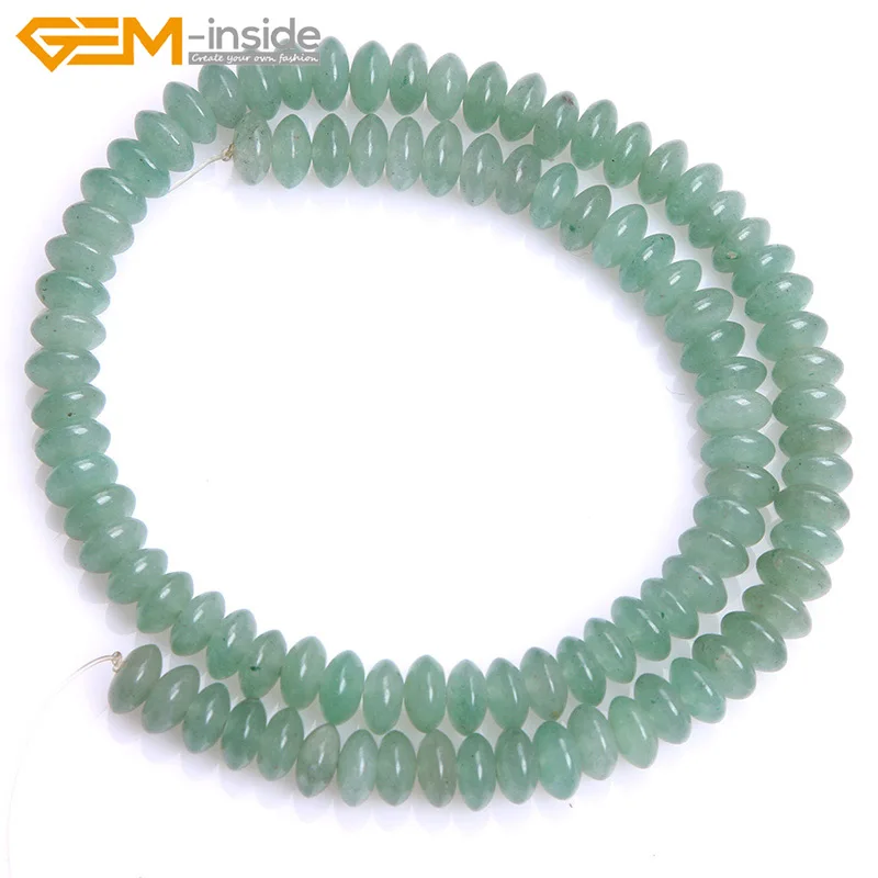 Gem-inside натуральный Heishi бусинки Rondelle разделитель для бусин в форме диска авантюрин