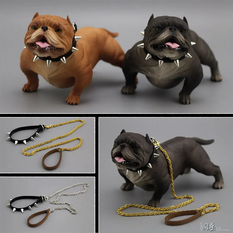 1/6 масштабная американская Bully Pitbull модель собаки аксессуары Имитация животных