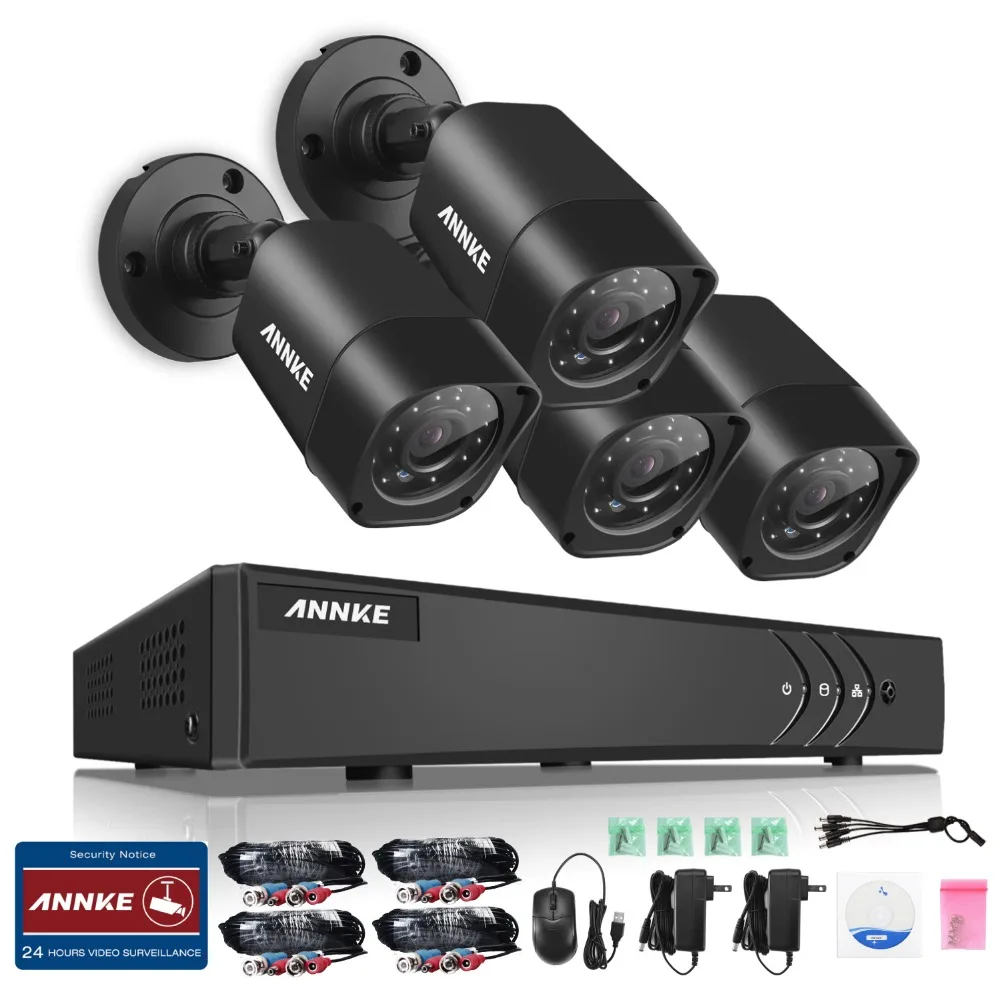 Новинка ANNKE 8 каналы HD-TVI 1080N видео система безопасности DVR и（4）дождезащитный в