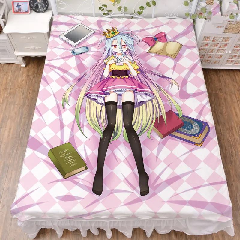 Японское аниме нет игры Нет Жизни Персонажи Shiro Простыня из молочного волокна и