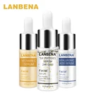 Сыворотка LANBENA, витамин С + шесть пептидов, сыворотка 24 К золото + гиалуроновая кислота, антивозрастной увлажняющий уход за кожей, отбеливание