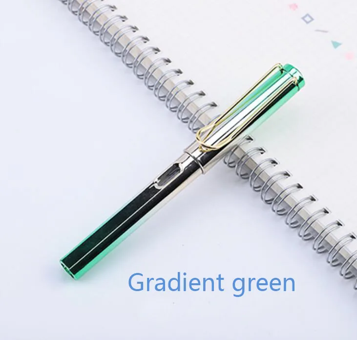 Fashion New Plastic Plating Gradient Pens For Men And Women Are Often Used In Student School Business Office Pen Fine Gift Pen - Цвет: A