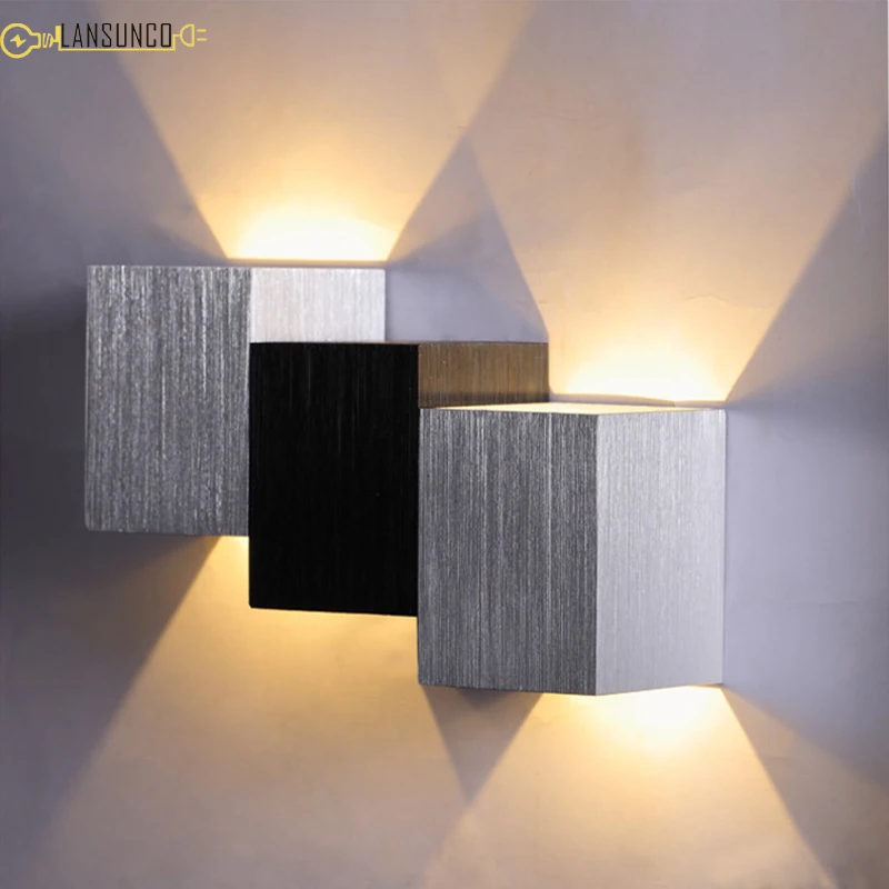 Современный настенный светильник светодиодный квадратный Wandlamp для Лестница
