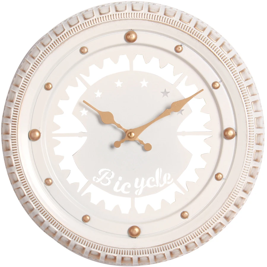 

American Modern Wall Clocks Living Room Metal Gold Decor Watch Wall Beautiful Horloge Mural Home Decoration Accessories 50KO572