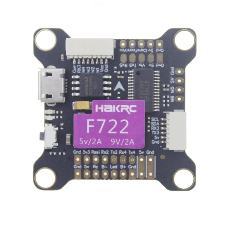 HAKRC гоночный Дрон F722 V3 Контроллер полета интегрированный OSD 5V 9V Dual BEC 50A 4 в 1 ESC