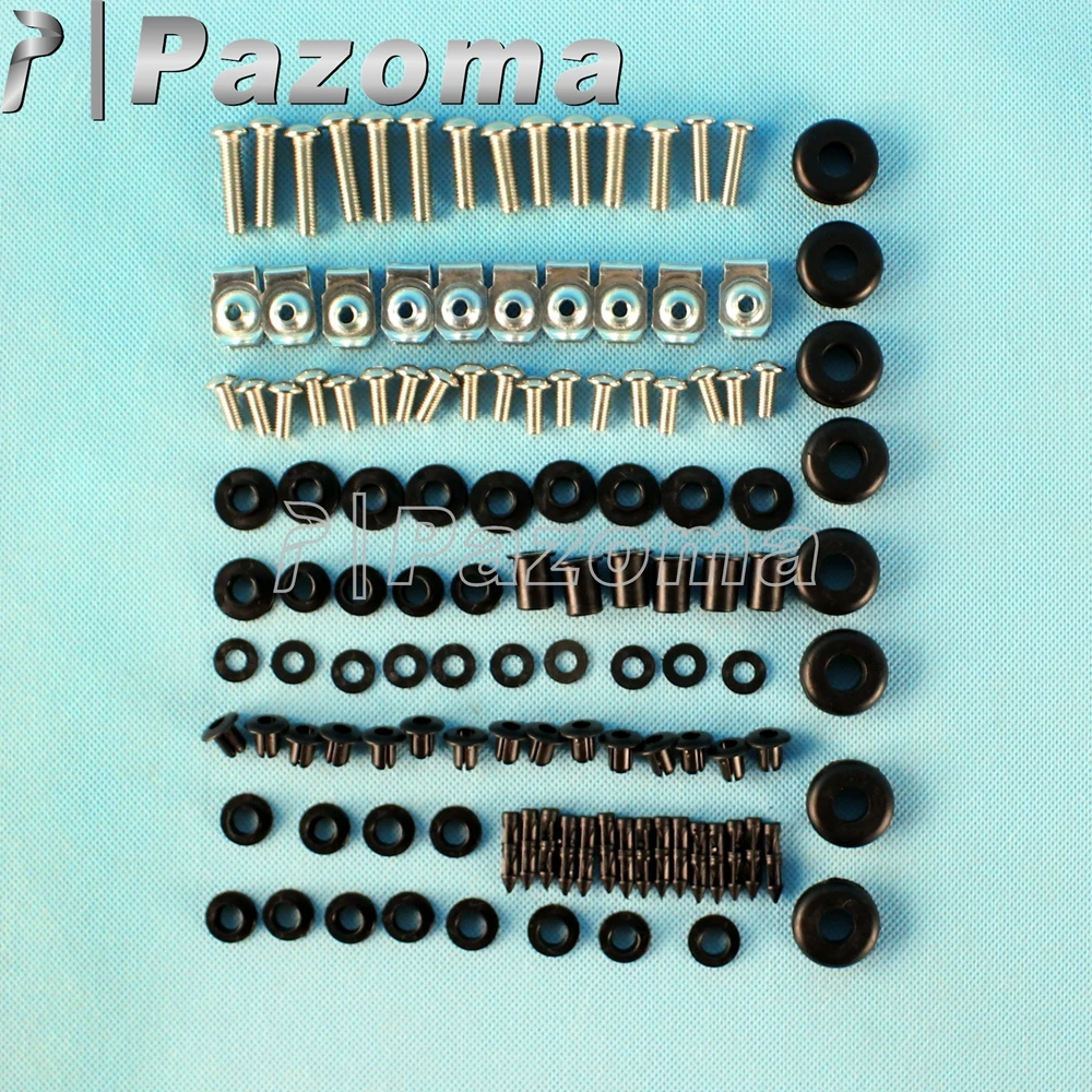 Черный мотоцикл нержавеющий полный обтекатель болты тела винты крепеж для Suzuki GSX