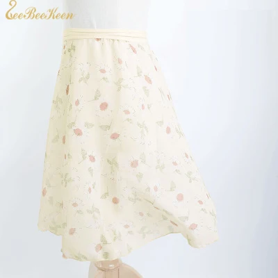 Ballet Dance Skirt For Adult Chiffon Floral Skirt Ballerina Summer Yoga/Sport Practice Leotard For Women Teachers Wrap skirt