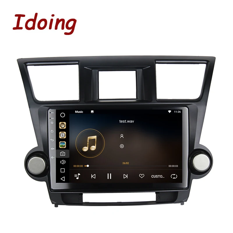 Idoing 2Din10. 2 "4 ГБ + 32 8 ядерный Автомобильный gps плеер для Toyota Highlander Android8.0/7 1 рулевое