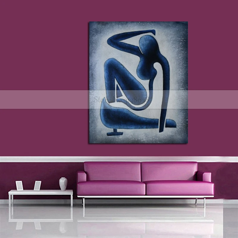 100% ручная роспись маслом на холсте современная абстрактная женская фигура