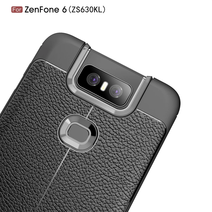 Роскошный мягкий силиконовый чехол для Asus ZenFone 6/ZenFone6 ZS630KL кожаный Противоударная