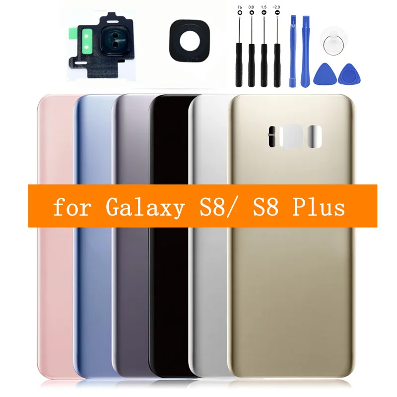 Для Galaxy S8 Plus G955 задняя крышка аккумулятора для Samsung G950 стеклянная корпуса + рамка