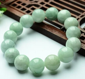 

100% натуральный A класс (Aqua jadeite) резной 13 мм круглый браслет из бисера