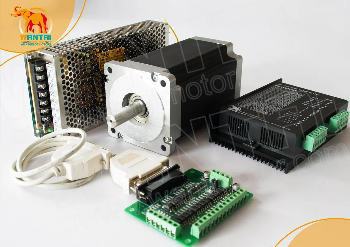 Одноосевой шаговый двигатель Nema 34 1600 унций дюйм и драйвер 256 а/80 В/Microstep CNC Mill