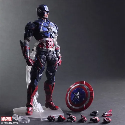 Игровые искусства 27 см Marvel Капитан Америка Супер Герой фигурку игрушки | Игрушки