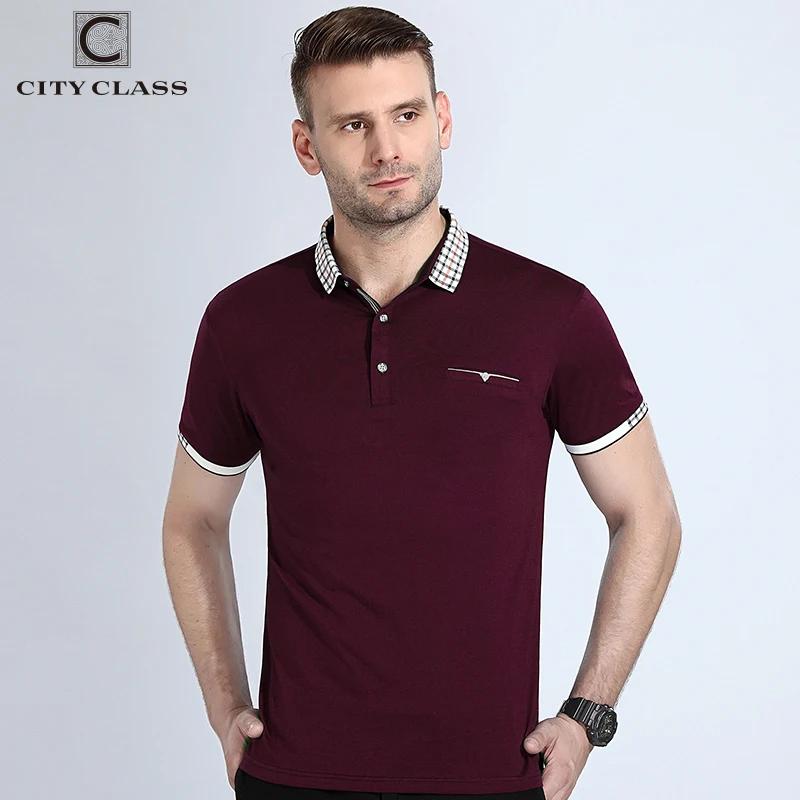 City class новая мужская polo рубашки двойной цвет пике ткань с коротким рукавом
