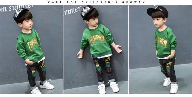 Boys pants new baby jeans spring and autumn children's Korean version of the tide children's slim trousers