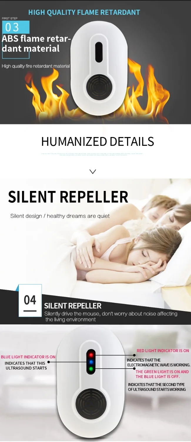 St. RandSD-042 ultrasonic repeller three-wave integrated electronic household rodent control supplies | Дом и сад