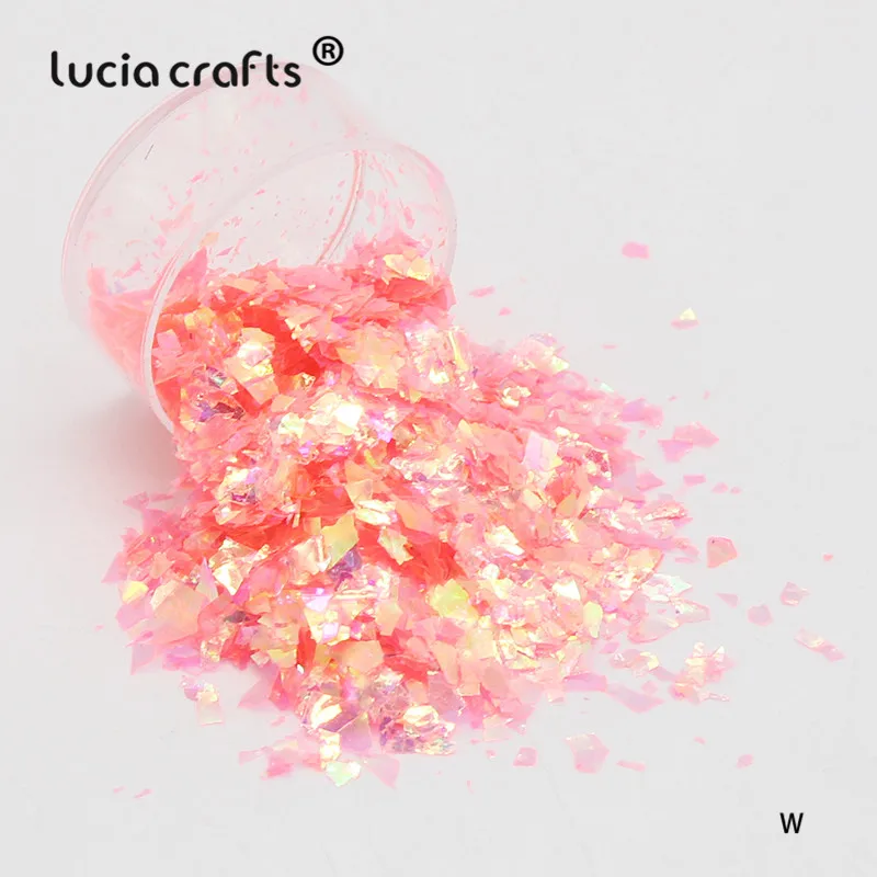 C8 Orange Red 10g Lucia ремесла мульти варианты пластик неправильной формы красочные свободные блестки DIY маникюр хлопья гвоздь Искусство Декор конфетти D0210 - Цвет: C8 Orange Red 10g