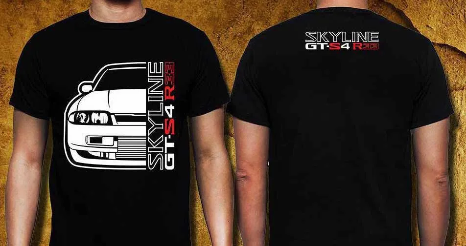 

2019 Fashion Summer T Shirt Classic Japanese car fans GT-S4 R33 Tee SHIRT