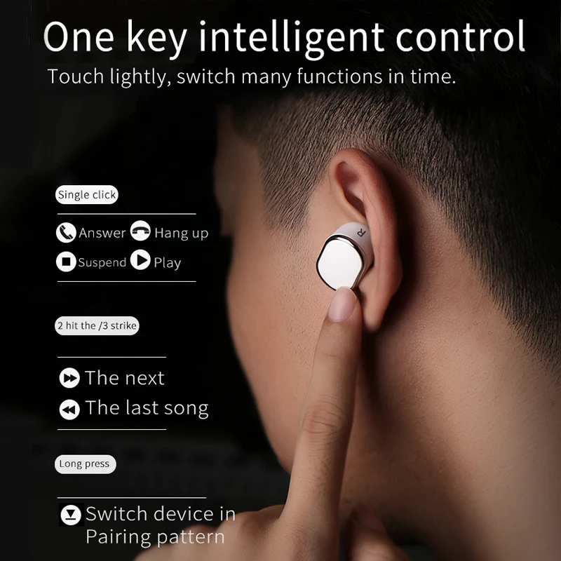 TWS Wireless Headsets Bluetooth 5.0 Earphones Stereo In-Ear Earphones with Charging Box Handsfree Gaming Sports Earbuds