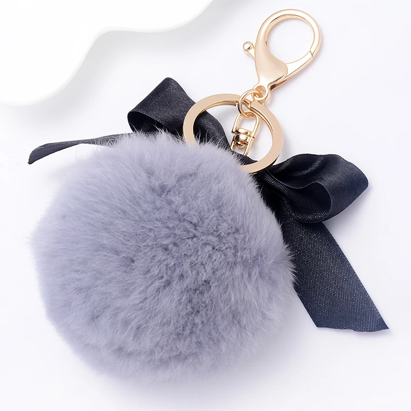 Лидер продаж пушистый шарик-брелок Симпатичные Помпона Имитация меха кролика Ball