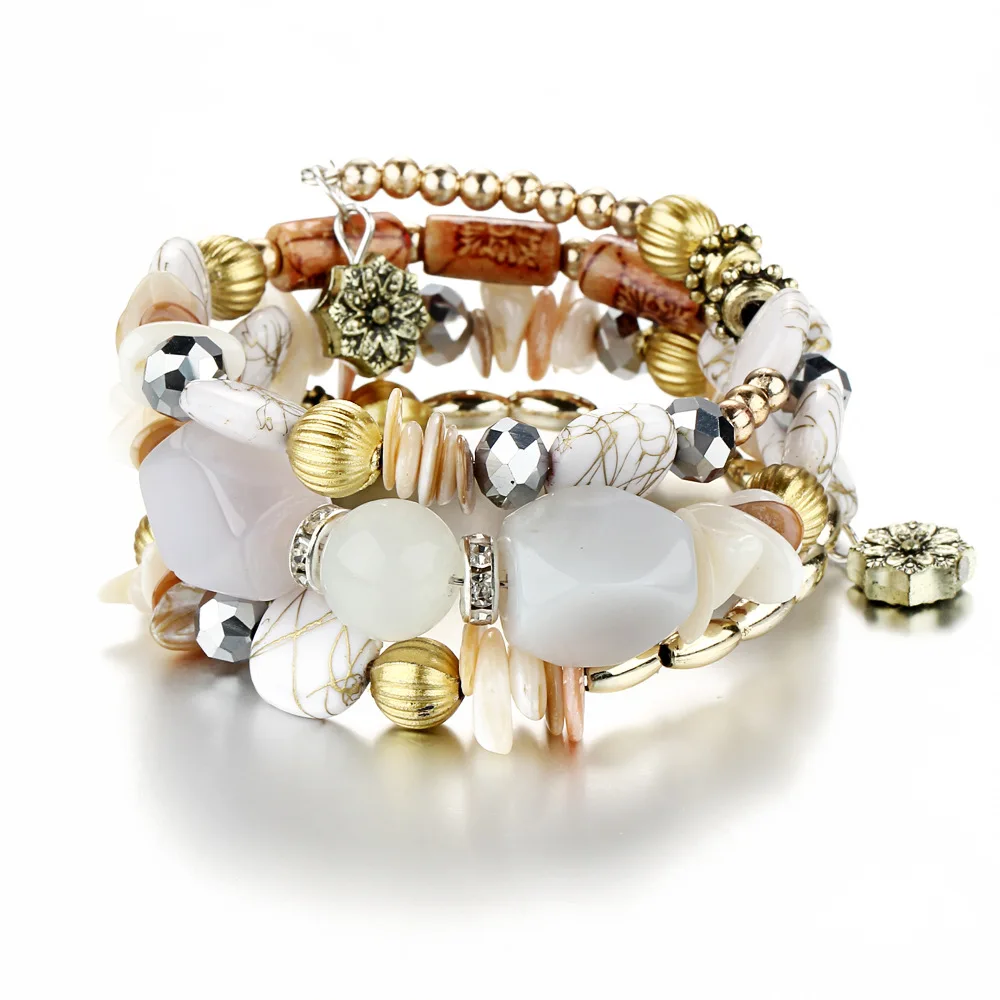 5 Colors Boho Natural Stone Beads Bracelet Bresiliens Fashion Charm Bracelets for Women | Украшения и аксессуары