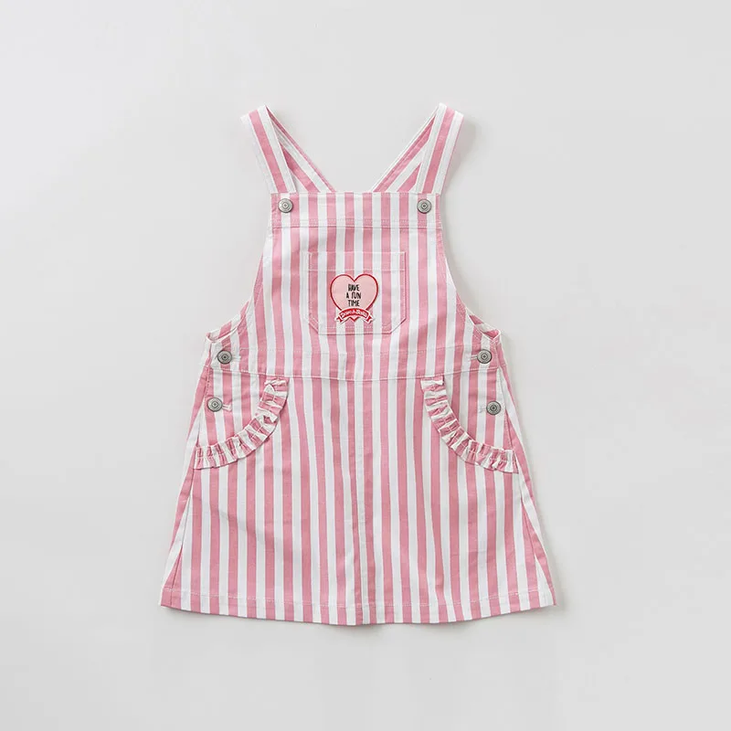 DBK9803 dave bella kids Dress girls sleeveless spring dresses dress children birthday party boutique striped | Детская одежда и