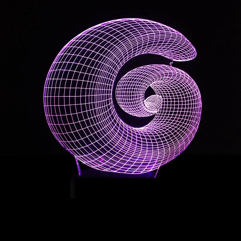 YIMIA креативное кольцо 7 цветов Изменение 3D светодиодный светильник акриловый
