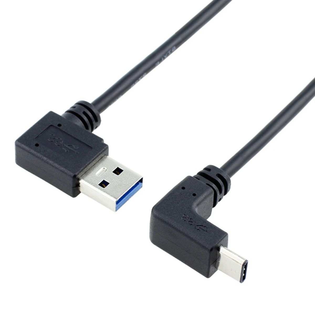

Xiwai 100CM USB 3.1 USB-C Up & Down Angled to 90 Degree Left Angled A Male Data Cable for Mac book & Tablet & Phone