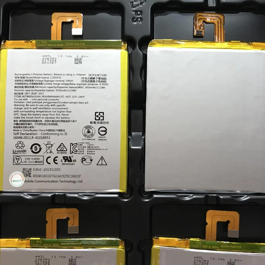 100% новый 3550 mAh L13D1P31 Батарея для lenovo LePad S5000 S5000H Pad A3500 Tablet PC tab 2 A7-30 с отслеживанием