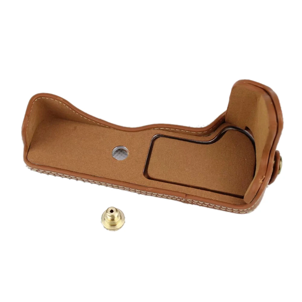 Получехол из искусственной кожи для Canon EOS M50 Digital SLR Camera коричневый черный