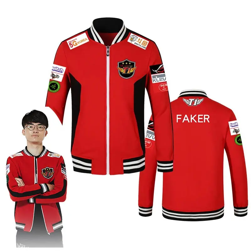 Skt T1 куртка мужская толстовки S7 Team Джерси Sktt1 Telecom T1 Faker толстовки на молнии хлопок волк взрыва Толстовка Униформа пальто для женщин Z40