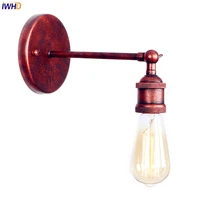 iwhd rust iron vintage wall light led edison e27 4w retro loft style industrial wall sconce applique murale home lighting