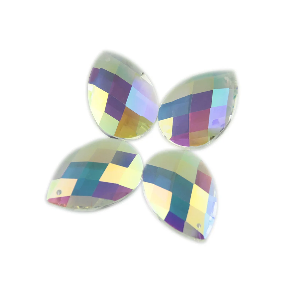 38mm 10pcs/lot AB Transparent Crystal Chandelier Beads Prism Pendant Cross | Лампы и освещение