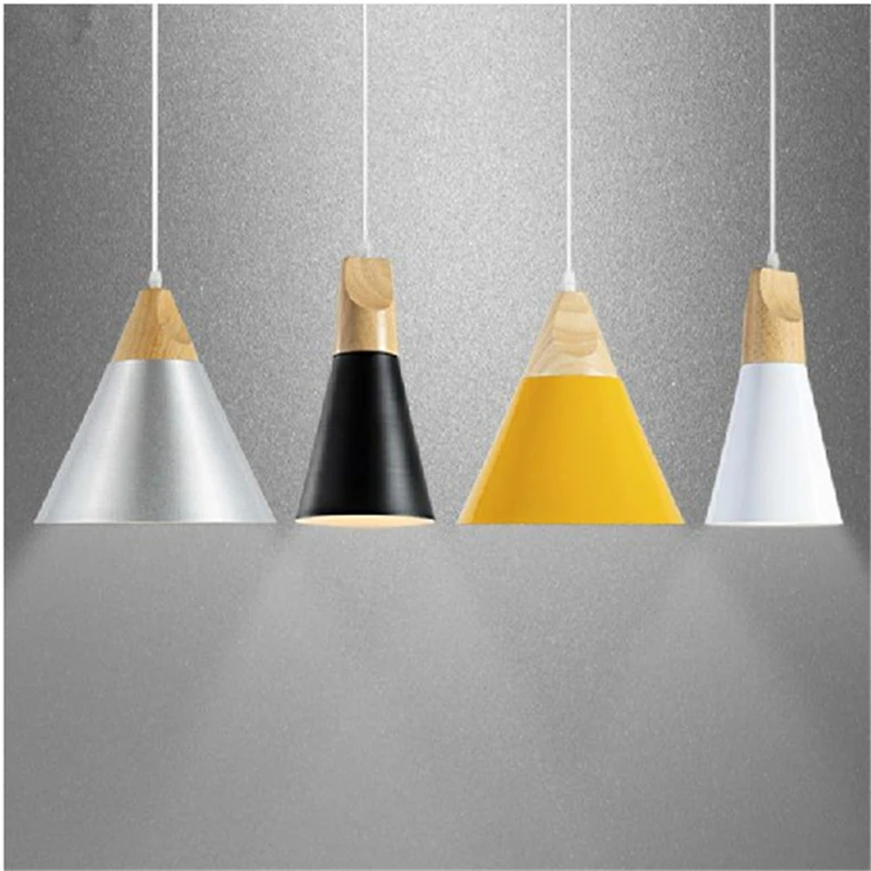 Черный/белый/желтый/серебристый алюминиевый подвесной светильник современное