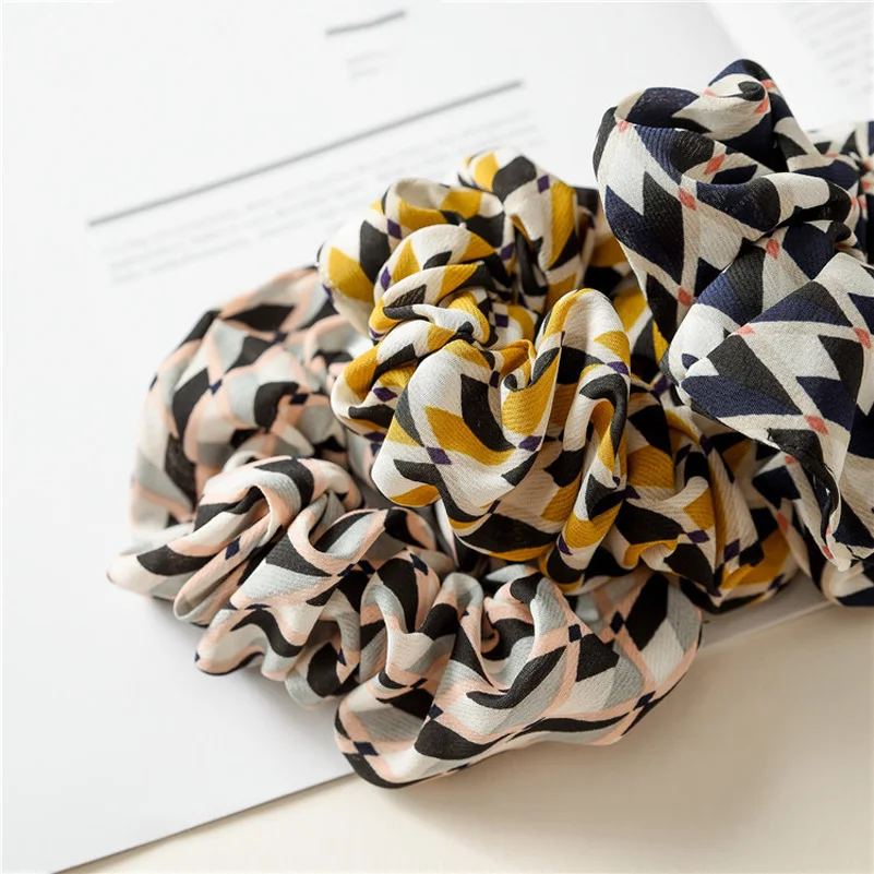 Новинка модные резинки с леопардовым принтом шифоновые головной убор