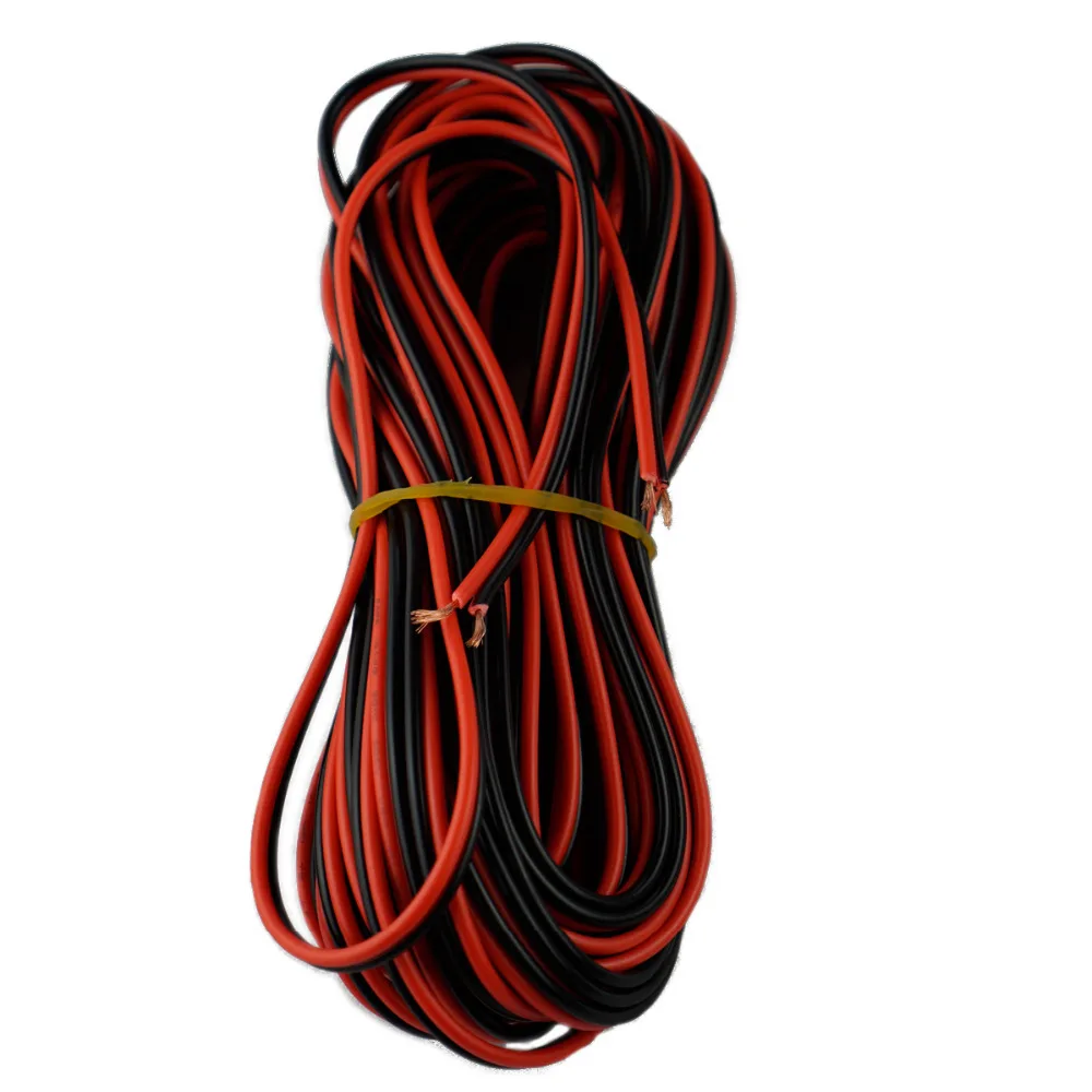 40 футов 20 Калибр удлинитель провод шнур 20AWG 2Pin 2 цвета красный черный Hookup стенд