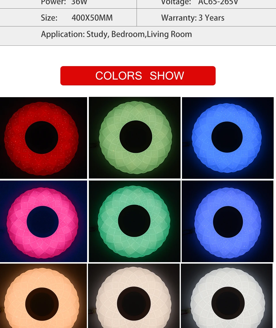 Современные светодиодные потолочные лампы Bluetooth музыкальный светильник RGB с регулируемой яркостью 36 Вт приложение дистанционное управление Фойе Спальня умный потолочный светильник