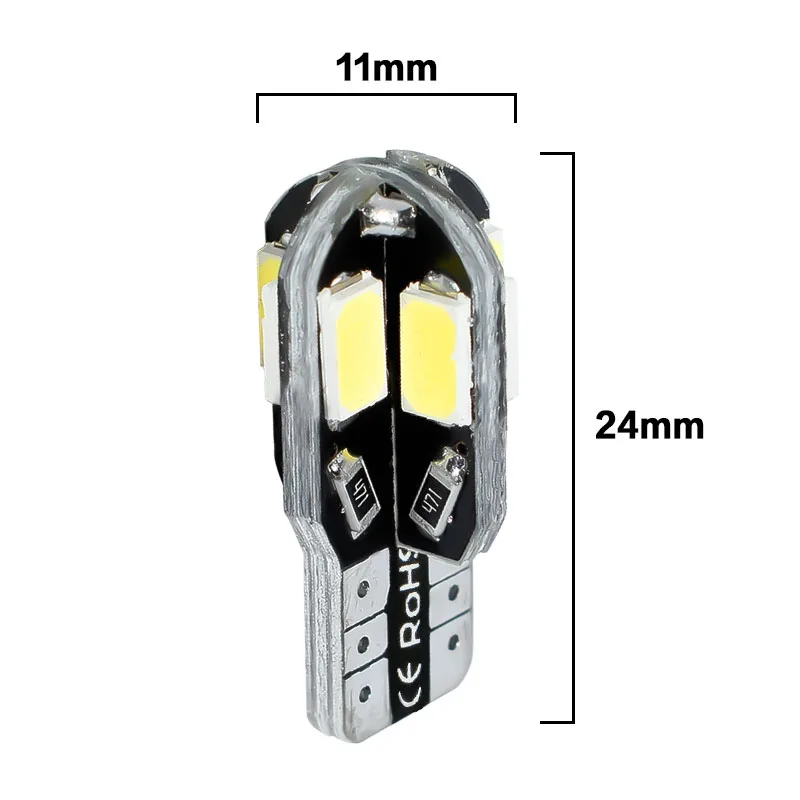 10 шт. автомобисветильник светодиодсветодиодный лампы T10 8SMD 5630 с клиновым