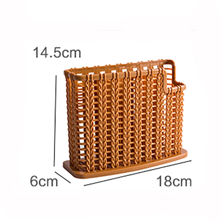 

Retro Chopsticks Cage Knife Spoon Fork Holder Drain Hollow Box Punch-free Tableware Rack Home Kitchen Utensils Storage Organizer