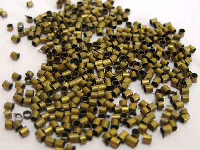 2000 шт серебряных золотых металлических бронзовых обжимных наконечников 2 мм|findings